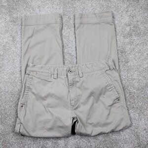 Duluth Trading Pants Mens 34x32 Beige Ballroom Duluthflex Trim Fit Stretch